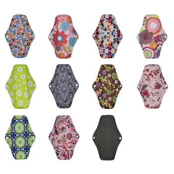 

2020 Washable Sanitary Towel Cloth Menstrual Pads Reusable Sanitary Pad Absorbent Reusable Charcoal Cloth Bamboo Menstrual Pads