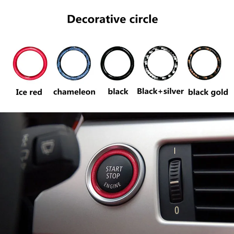 

Car Engine Start Stop Switch Button Replace Cover for BMW 1 3 5 Series E87 E90 / E91 / E92 / E93 E60 X1 E84 X3 E83 X5 E70 E71