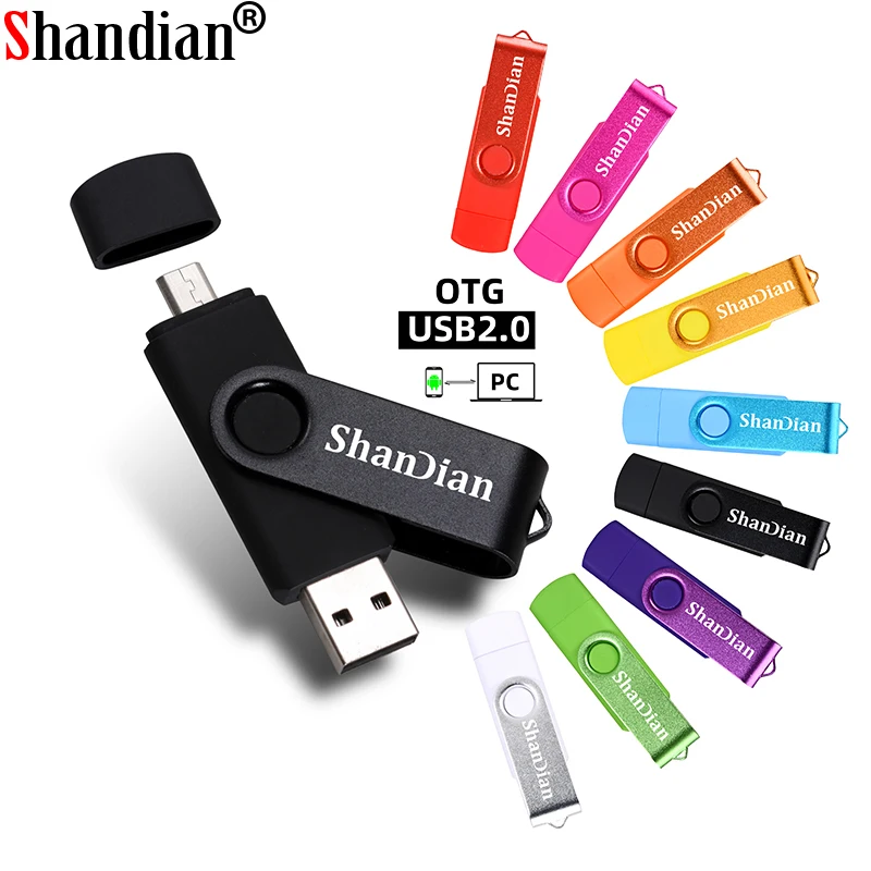 SHANDIAN USB 2 0 флеш накопитель черный OTG флэш для смартфонов PC 512 ГБ 1 ТБ объемом памяти
