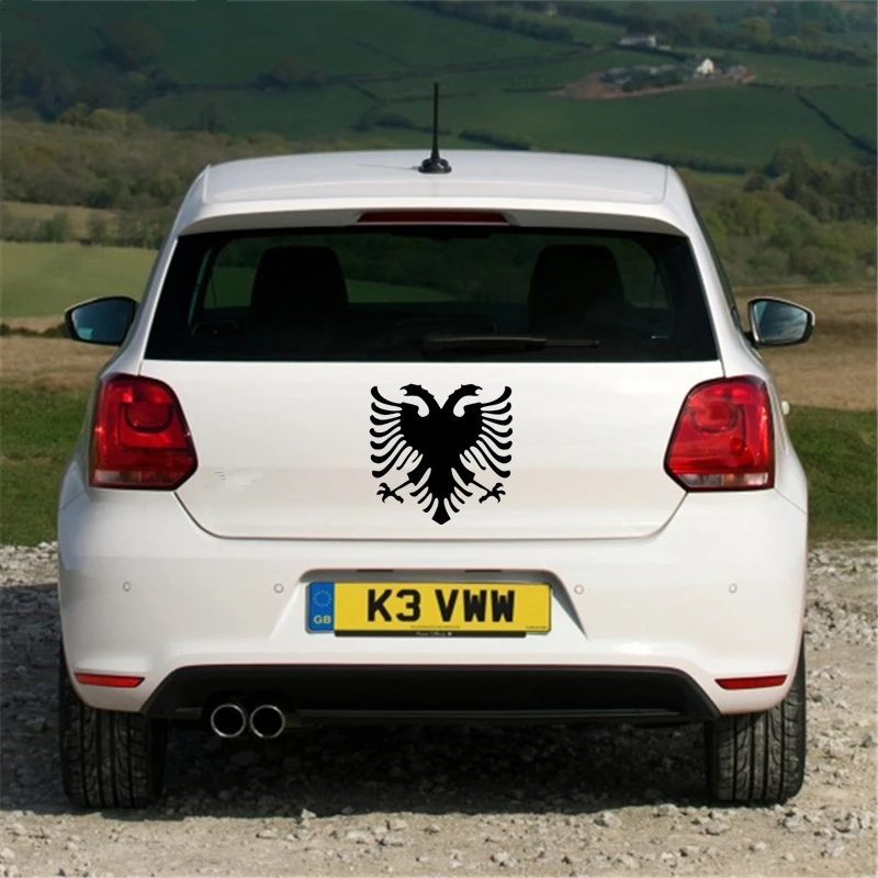 INDIGOS UG Adesivo Per Auto Gekko Tribale – 60x33 Cm, Bianco, Per Lunotto Posteriore, Resistente UV E Autolavaggio, Rimovibile