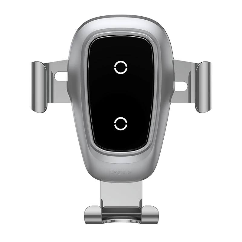 Baseus Беспроводное зарядное устройство Автомобильный держатель для телефона для iPhone X Xs Max 10 Вт Автомобильный держатель для телефона samsung - Цвет: Silver