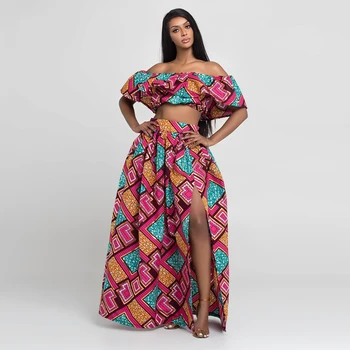Kemi Crop Tops And Split Elegant Long t Skirts