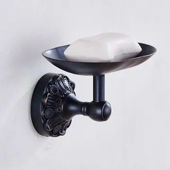 

European luxury retro soap dish carving copper soap holder black bronze bathroom accessories Bathroom Soap Basket soap dish
