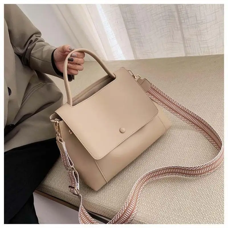 

High Capacity Tote Bags For Women Csaual Solid Large Women's Bag Wide Strap Women Shoulder Bag Luxury Pu Leather Female Handbags