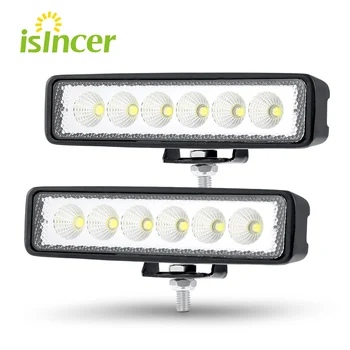 

2pcs Spotlight Flood 12V 18W Car LED Work Light Bar LED Light Work Lamp Driving Running Light Fog Offroad SUV 4WD Boat Tractor