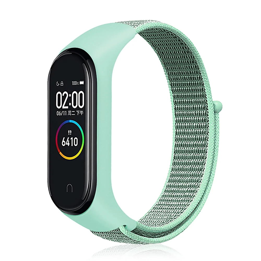 Для Xiao mi band 3 4 умный браслет Нейлоновые ремешки наручные спортивные часы для mi 4 3 mi band 4 NFC Global Smart для женщин и мужчин Correa - Цвет: Water duck