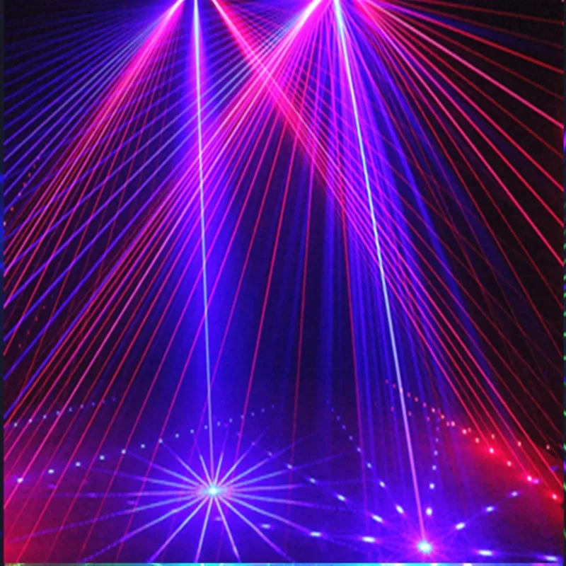 Лазерный луч с 6 линзами RGB сканирование узорами DMX DJ танцевальная панель домашний