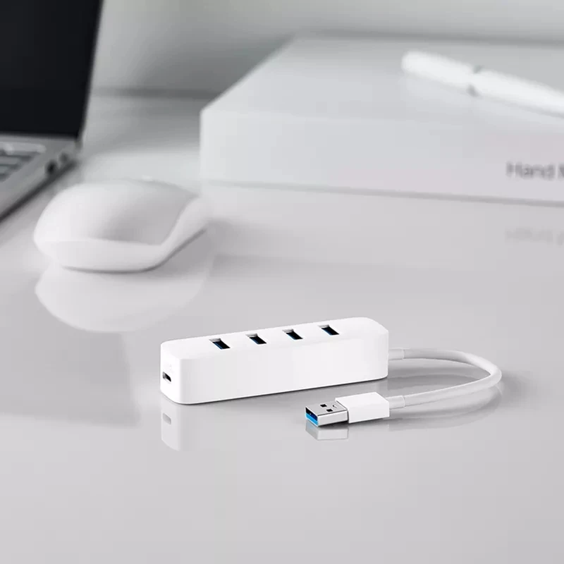 Xiaomi USB3.0 HUB адаптер 4 Универсальный Порты и разъёмы 350 МБ/с. USB 3,0 гигабитный сетевой Адаптер HUB Док-станция для планшетного компьютера ноутбука