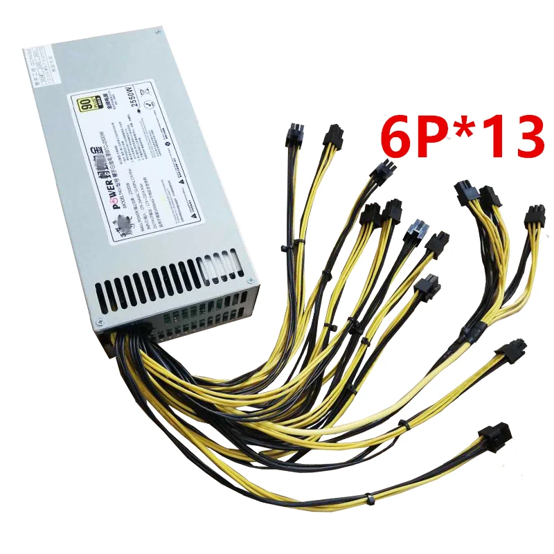 Блок питания для Ant платины 1U 2U 2400W Питание S9 T9+ A9 E9 DR3 Z1+ E11 E9.3 851 852 911 921 Питание одноканальный 2500W