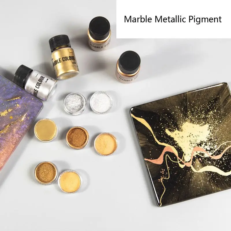 Mirror Metal Texture Pearl Powder Epoxy Resin Colorant Glitter Marble Metallic Pigment Resin Dye Jewelry Making 15g