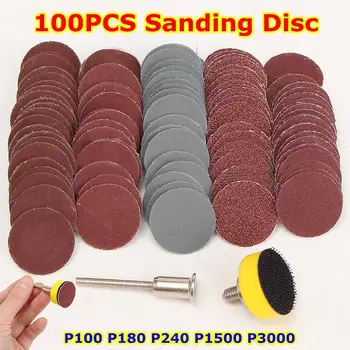 

1 Hook & Loop Backer Shank + 100Pcs SandPaper Mixed Set 100/180/240/1500/3000g