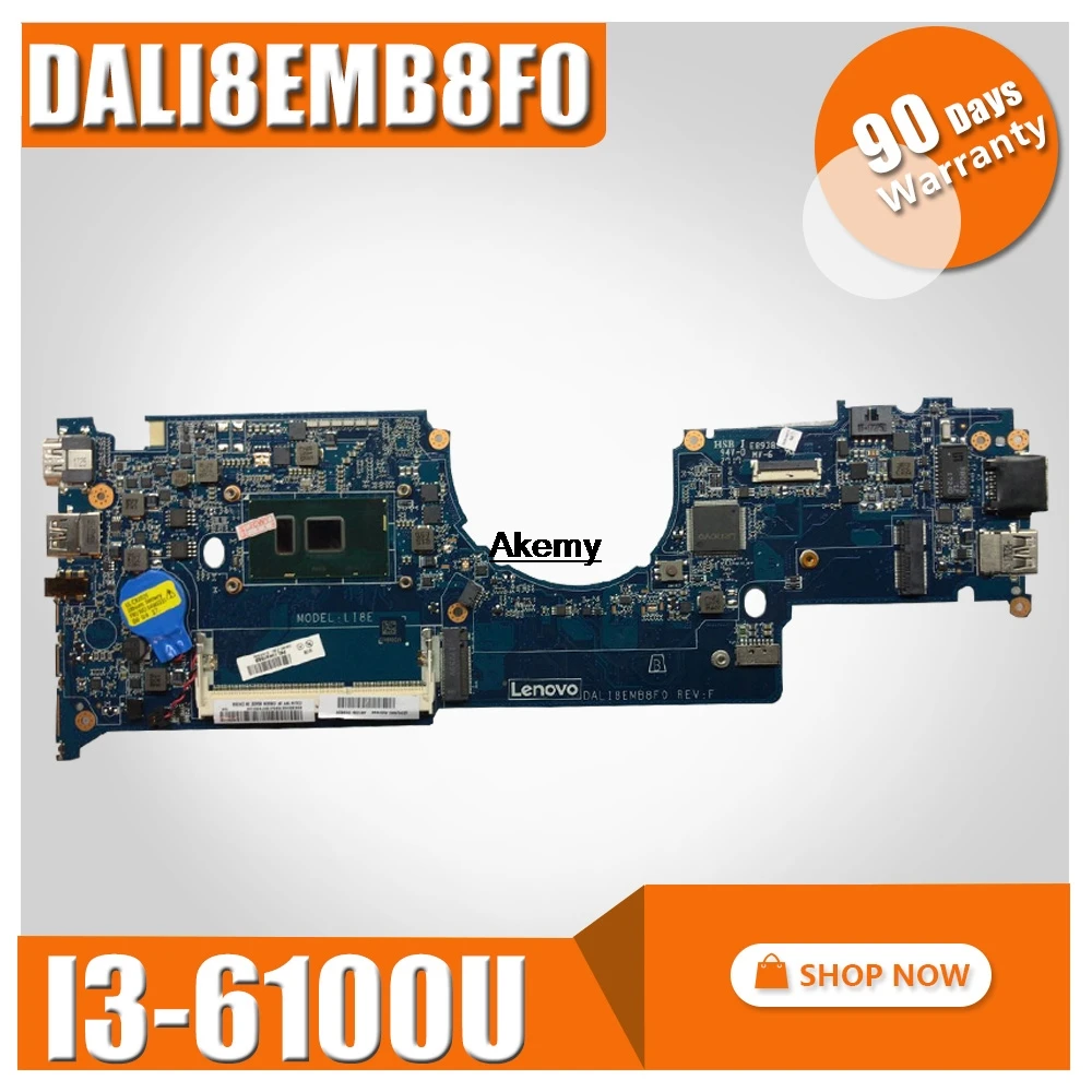 

DALI8EMB8F0 FRU 01AV948 for Lenovo ThinkPad YOGA 11E Laptop Motherboard SR2EU I3-6100U DDR3L