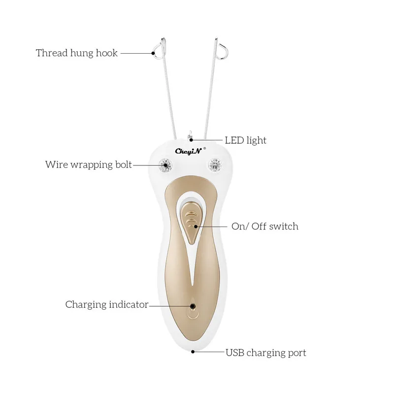 Women Electric Epilator Body Facial Hair Removal Defeatherer Cotton Thread Depilator Lady Shaver Face Hair Remover Beauty Care45