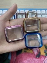 Carcasa de marco de TPU para carcasa de reloj Apple, 40mm, 44mm, 38mm, 42mm, Serie 6, 5, 4, 3, 2, 1 SE, funda protectora, carcasa para iWatch