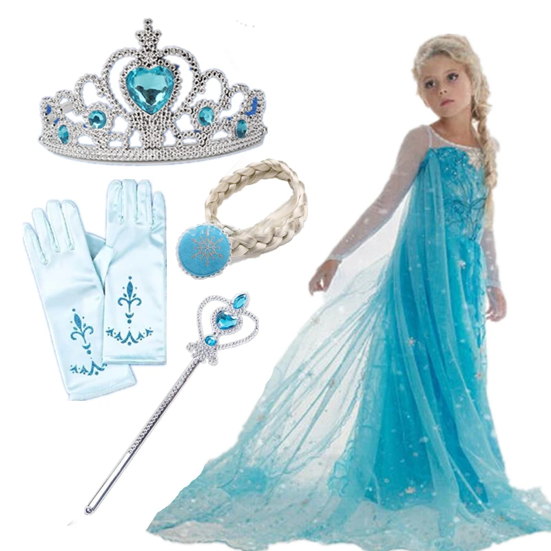 Halloween Elsa Anna Dress Girls Costume Fancy Party Princess Cosplay Baby Dresses Children s Christmas Birthday