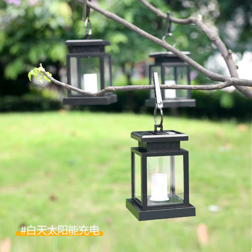 

LED Outdoor Solar Lantern Garden Hanging Solar Lamp With Decorative Candle Solar Lamps Waterproof Decorative Lights Solar Light