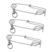 3 adet paketi balıkçılık Snaps paslanmaz çelik uzun çizgi klipler balıkçılık köpekbalığı klip ton balığı klip terminali mücadele(China)