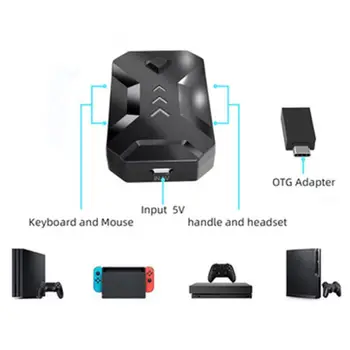 

K1 Game Controllers Adapter USB Converter Video Game Keyboard Mouse Adapter for Switch XBOXONE PS4 PS3 Gaming Accessaries