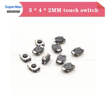 

100PCS 3 * 4 * 2MM touch switch SMD 2 feet miniature micro / key switch