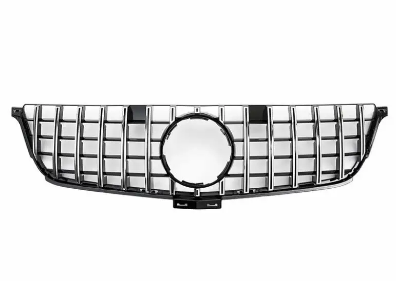 style A- chrome trim Для Mercedes для Benz ML-class W166 ML300 ML320 ML350 ML400 ML450 2012- GT Стиль передняя гоночная решетка - Цвет: style A- chrome trim