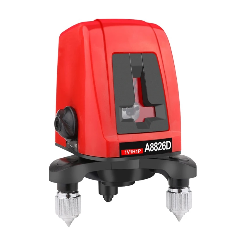 

A8826D 360 Degree Automatic Leveling Portable Mini Cross Red Optical Level 2 Line 1 Point 635Nm Leveling Instrument