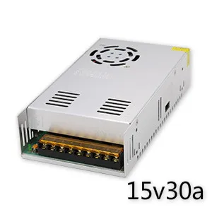 15 V Трансформаторы освещения 110V 220V AC к DC 15 Volt 3A 5A 10A 20A 30A блок питания 45W 75W 150W 300W 450W для светодиодной лампы полосы - Цвет: 15V 30A