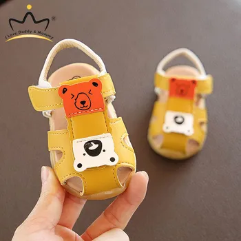

Leather Baby Sandals Cute Cartoon Animal Bear Non-slip Soft Rubber Sole Baby Boy Girl Sandals Summer Shoes Infant Toddler Shoes