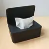 Wet Wipes Dispenser Holder Case With Lid Black Dustproof Tissue Storage Box For Home Office Store Heavy Enough & Stable 3