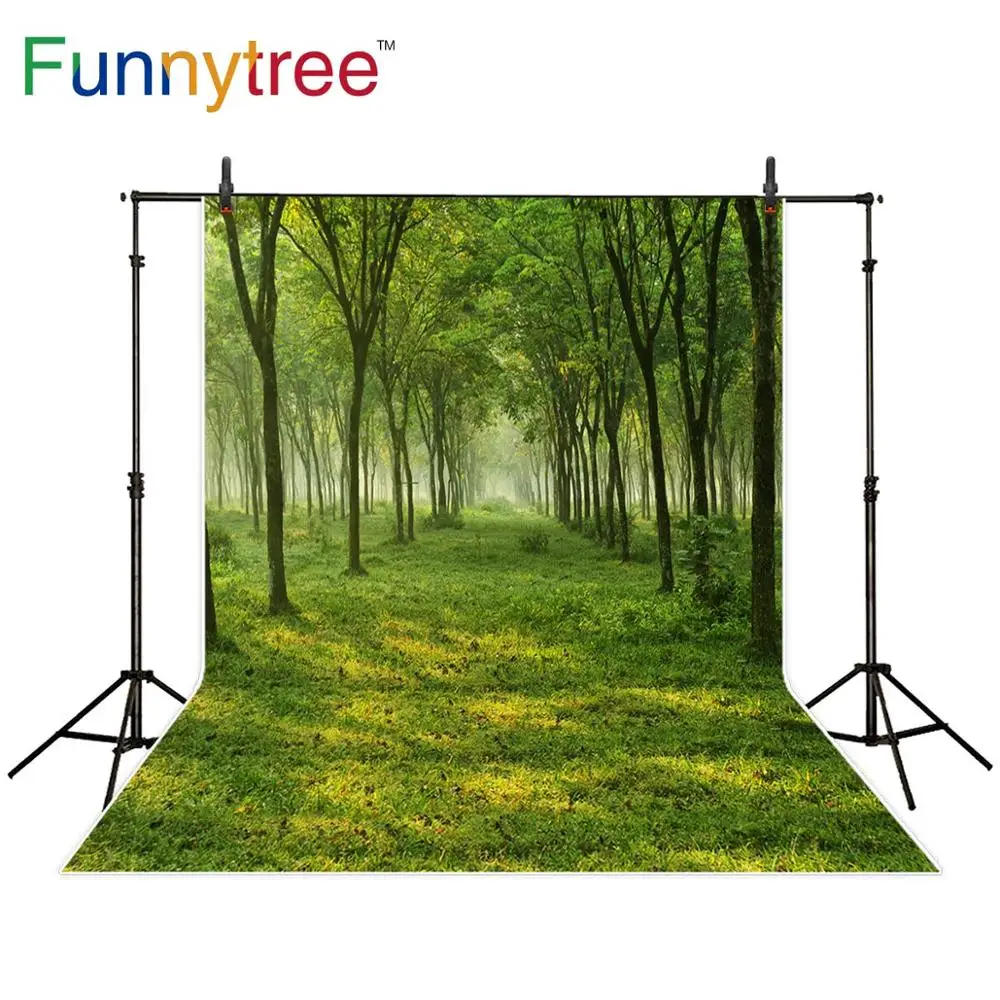 Фоны funnytree для фотостудии с лесным деревом лужайкой весенний Фотофон свадебной