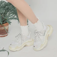 Японские Классические базовые модели, дикие хлопковые кружевные грибы, студенческие женские носки Харадзюку