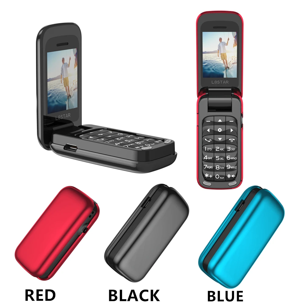 Мини телефон с откидной крышкой Bluetooth циферблат музыкальный мобильный fm радио