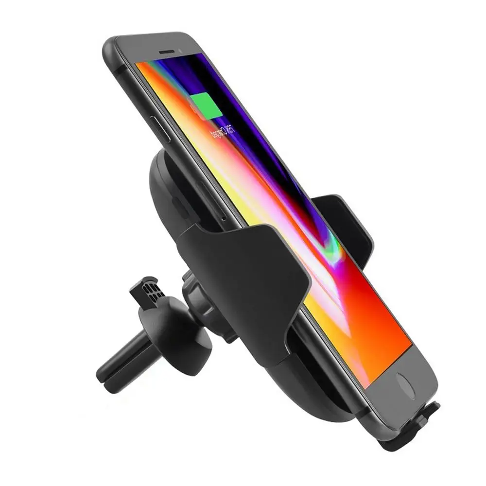 

Qi Wireless Car Charger 10W Automatic Clamping Phone Holder Suction Cup Vent Clamp for IPhone Samsung Xiaomi