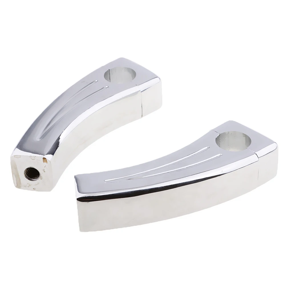1 Pair 10cm Chrome Motorcycle Handlebar Pull Back Risers Universal 22mm