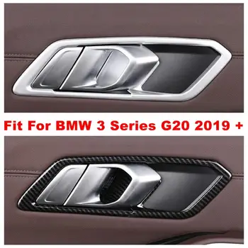 

Door Pull Doorknob Handle Hand-clasping Bowl Frame Cover Trim Fit For BMW 3 Series G20 2019 2020 ABS Matte / Carbon Fiber Look