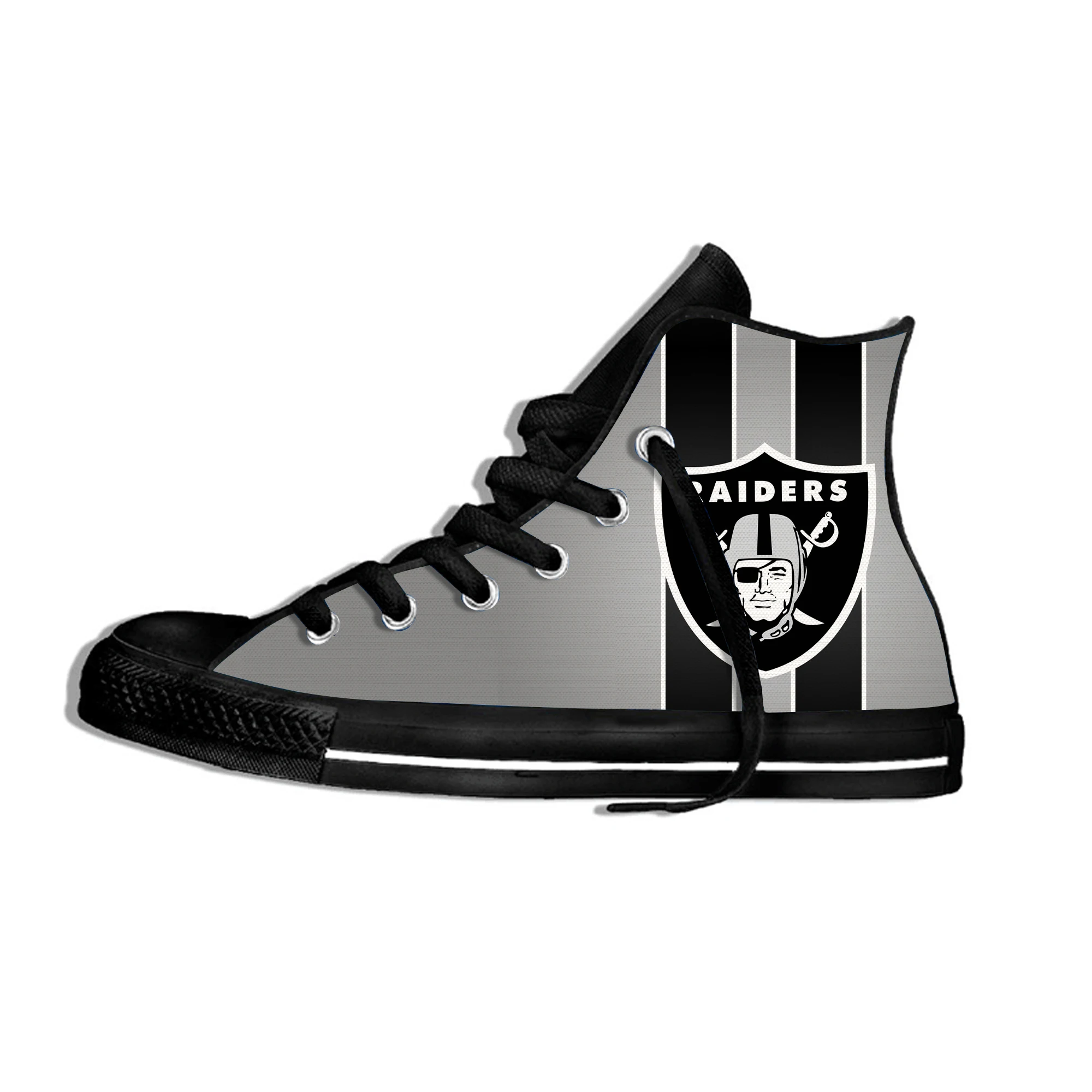 Raiders/легкая обувь для отдыха с высоким берцем; Мужская/Женская обувь в стиле Окленда; футбольные болельщики; Повседневная обувь; парусиновые дышащие кроссовки на плоской подошве