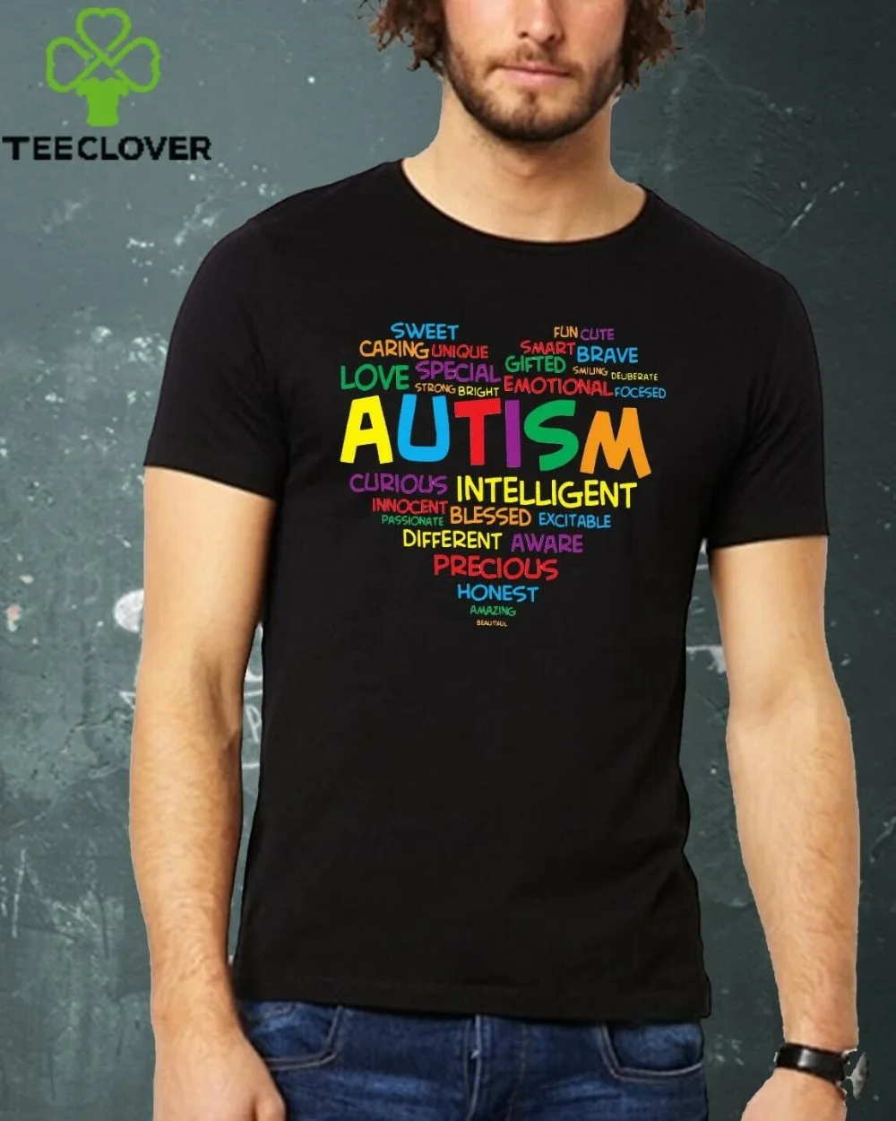 Autism Awareness Heart New Cotton Leisure 2019 Fashion Brand Clothing Hip Hop Tops Man Casual T-Shirt |
