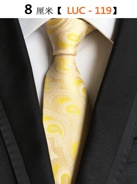 Necktie Мужской Жаккардовый полосатый клетчатый цветок Свадебный Праздничный узкий галстук на шею формальный 8 см цветочный полиэфирный Шелковый деловой галстук - Цвет: Necktie