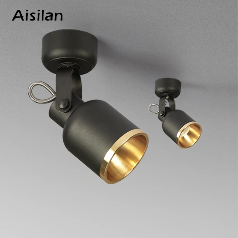 Aisilan Led Surface Mounted Ceiling Nordic Spotlight Adjustable 90 degrees Spot light  for indoor Foyer,Living Room AC 90-260V flat led light
