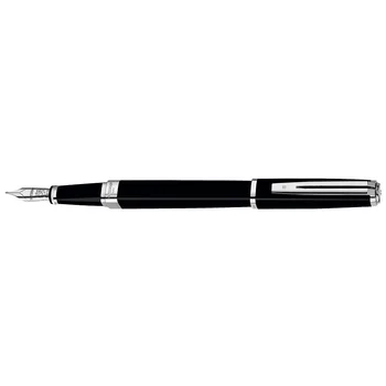 

Ручка перьевая Waterman Exception Slim Black Lacquer ST, толщина линии F, перо: золото 18К, родий