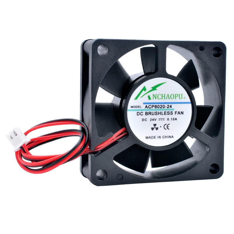 Cooling Fan 60mm 60x60x20mm DC5V 12V 24V 2pin for Chassis Power Supply
