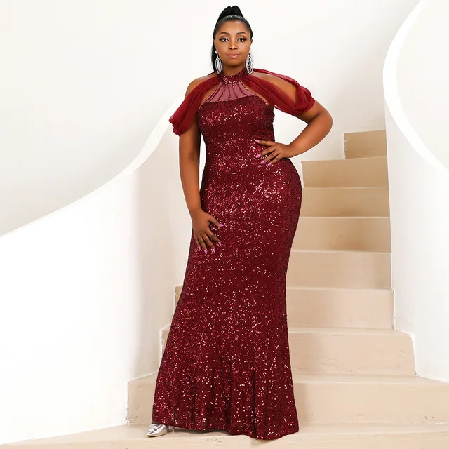 Bisi Sequin African Long Gown - Image 4