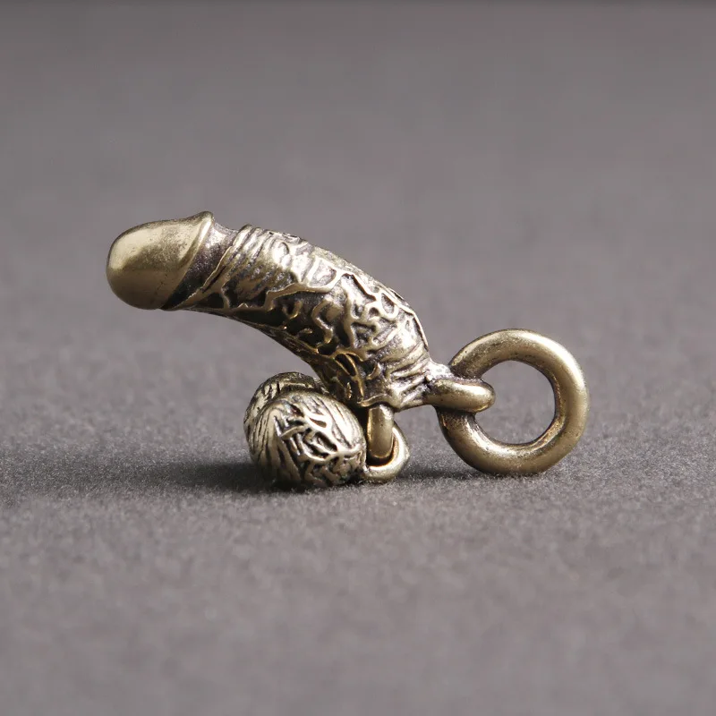 brass man penis pendant (3)