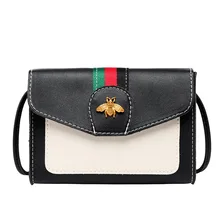 Летняя Корейская Студенческая женская сумка через плечо, сумка-почтальон, декоративная пчела, модная популярная цветная маленькая квадратная сумка