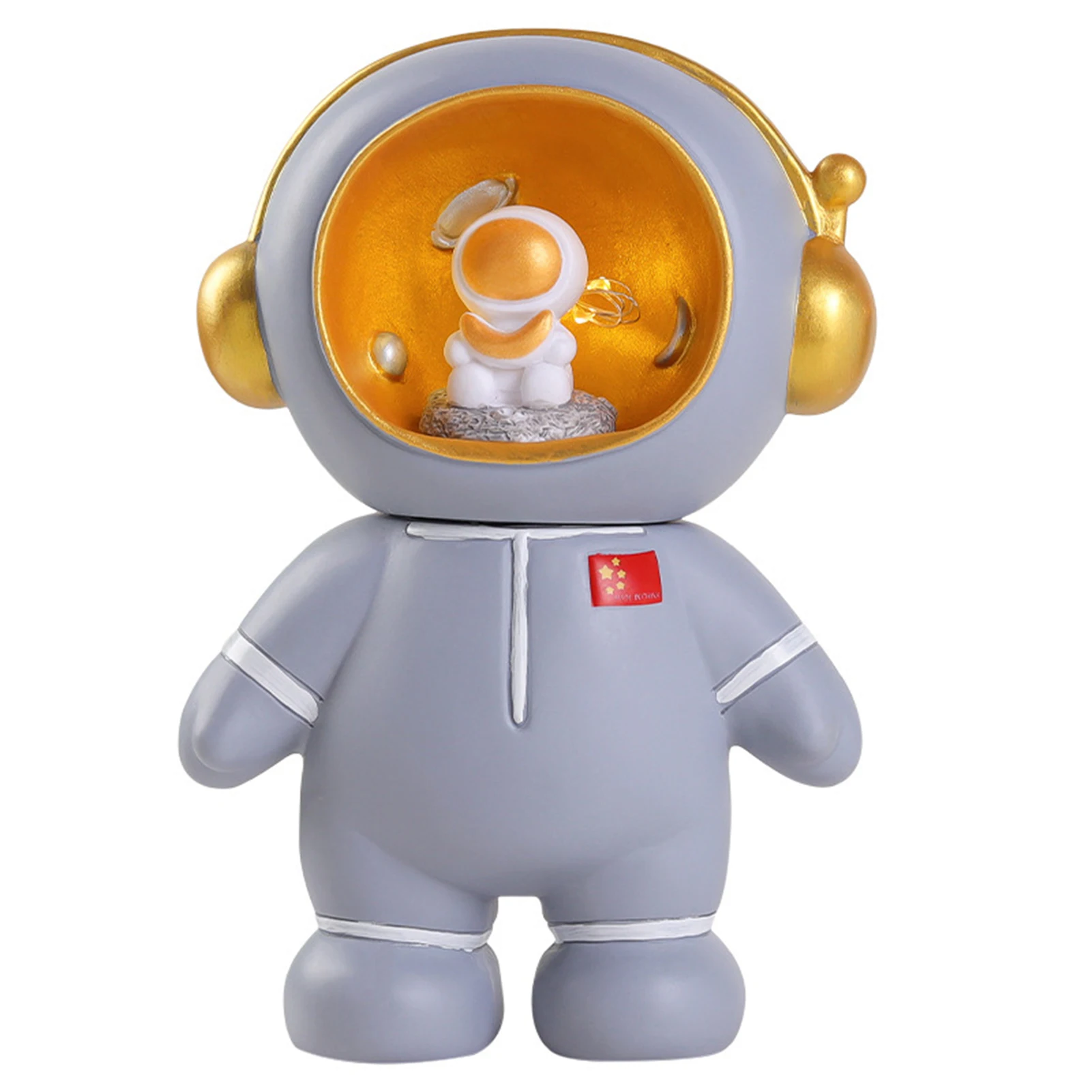Astronaut Piggy Bank Night Light 3 in 1 Mini Spaceman Vinyl Desktop Ornaments Nightlight Home Office Decor Gift Toys Creative GD