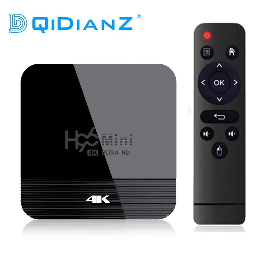 ТВ приставка H96mini H8 RK3328A Android 9 0 2 4G Wi Fi 4K H.256 с цифровым дисплеем PK HK1MAX H96 MAX