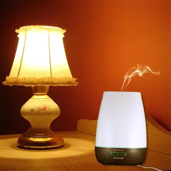 

OUTAD 500ml Essential Oil Diffuser Ultrosonic Aromatherapy Cool Mist Humidifier with 4 Timing Sets 7 Color LED Lights
