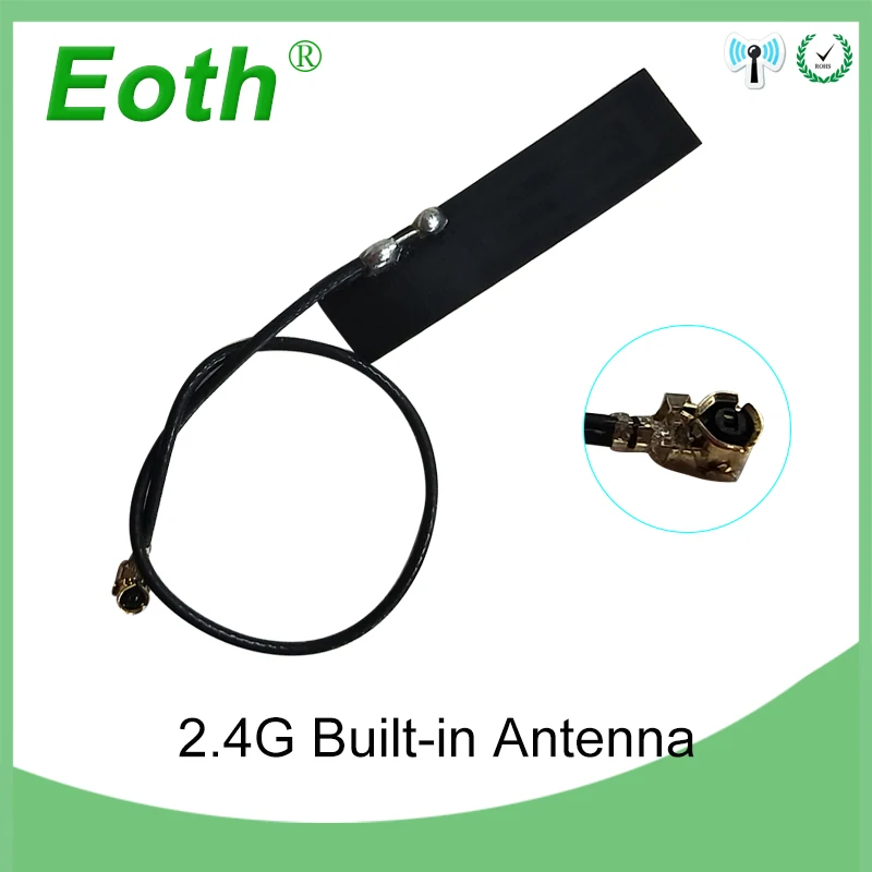 10 шт. 2,4 Ghz 3dbi Внутренняя антенна 2,4G FPC bluetooth wifi модуль антенна 25*9*0,1 мм IPEX Разъем