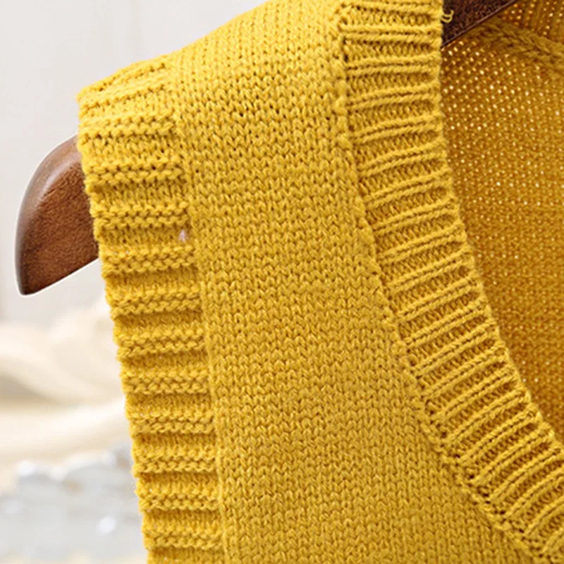 Одноцветный вязаный жилет, осенняя мода, простой женский свитер, круглый вырез, без рукавов, короткий пуловер, свитер, жилет, волнистый край, теплый топ на бретелях