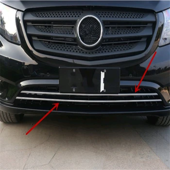 

WELKINRY for Benz VITO W447 2014 2015 2016 2017 2018 2019 Metris ABS chrome front head face lower grille air intake vent trim