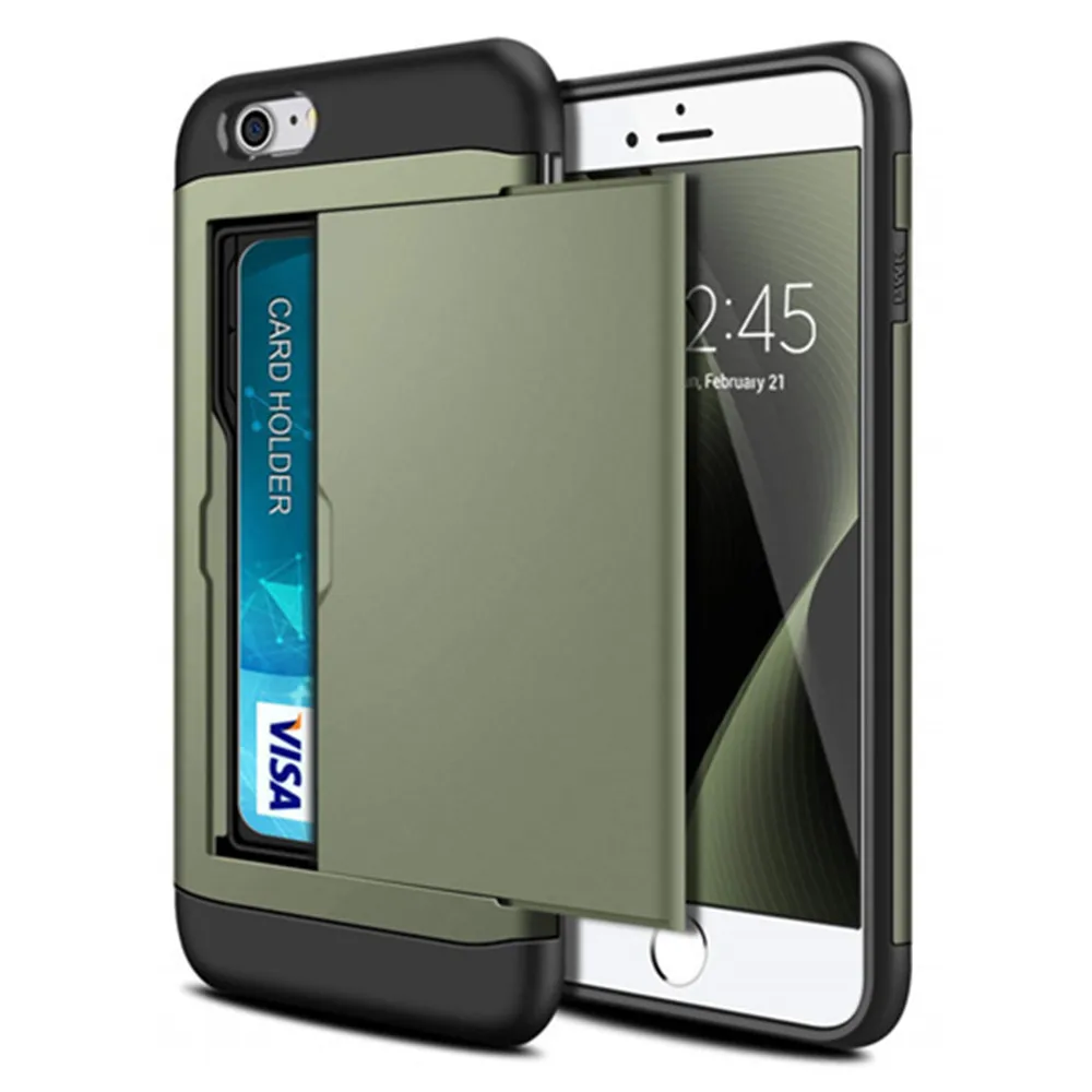 iPhone SE 2020 Wallet Case with Card Slot and Dual Layer Protection